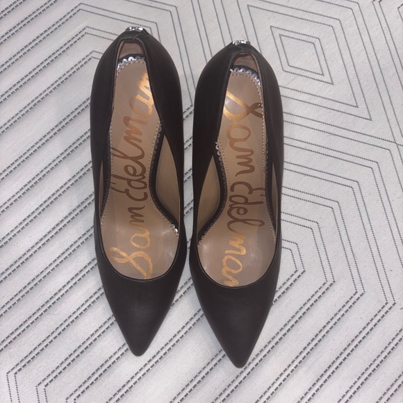 Sam Edelman | Black Hazel Pointed Toe Heel | Size 7.5 US | 3.75” - Picture 4 of 10